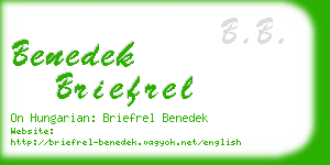 benedek briefrel business card